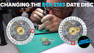 Watch Repair: ETA 2783 Changing The Date Disc in a Vintage Mechanical Wristwatch