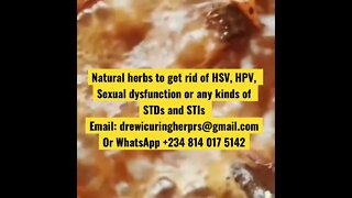 Natural herbs to get rid of HSV, HPV, Sexual dysfunction or any kinds of #STDs and #STIs