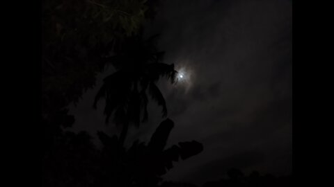 Moon covered with dark clouds😌