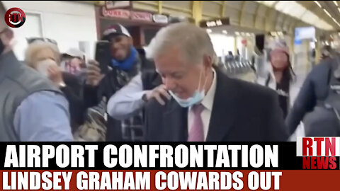 Lindsey Graham COWARDS Out at airport CONFRONTATION | RTN News