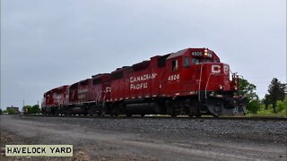 Ex Milwaukee Road Geep on CP Train H06 switches D&W Forwarders at Havelock Yard