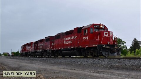 Ex Milwaukee Road Geep on CP Train H06 switches D&W Forwarders at Havelock Yard