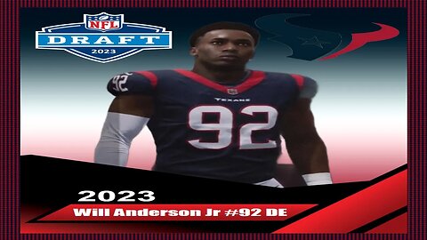 Madden 23 Will Anderson Jr NFL Draft 23 Creation