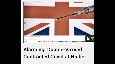Alarming: Double-Vaxxed Contracted Covid at Higher Rates than Unvaccinated, UK Data Shows