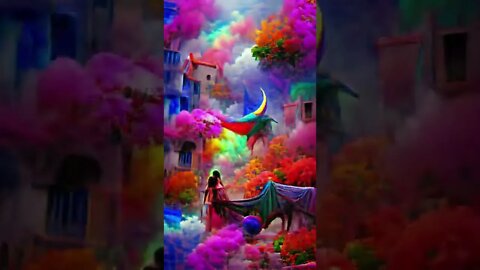 painting - a fantasy dream colorful #shorts #art #painting