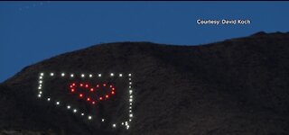 What happened to the Nevada heart lights on Black Mountain?