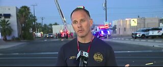 Crews responding to 2-alarm fire in Las Vegas valley