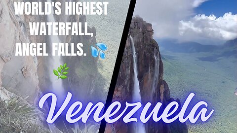 World's highest waterfall, Angel Falls. 💦🌿 Venezuela 🇻🇪