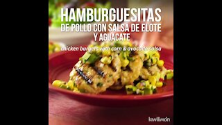 Chicken Burgers with Corn and Avocado Salsa