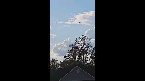 A-10's flying over the neighborhood.