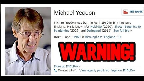 DR.MIKE YEADON SENDS A WARNING TO THE PEOPLE OF THE WORLD