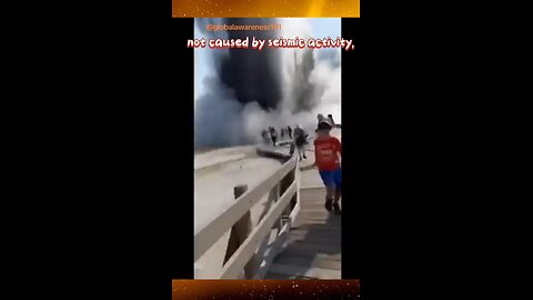 Massive hydrothermal explosion at Yellowstone National Park on Tuesday.