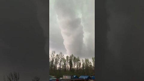 Close in View of Tornado that hit Little Rock Arkansas