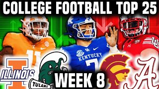 College Football Top 25 + Heisman Watch List | Week 8 | Vols Atop The SEC