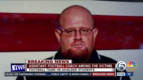 Coach dies after shielding students from gunfire in Parkland