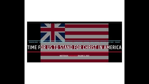 Time For Us To Stand For Christ In America