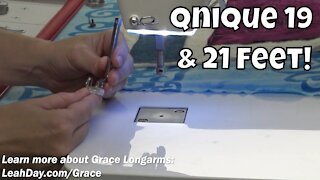 Attach Feet to the Grace Qnique 19 and 21 Longarms