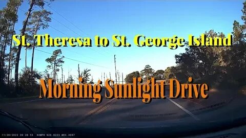 Ride along from St Teresa to St George Island, Florida in the morning sunlight!