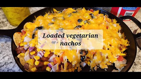 Loaded vegetarian nachos
