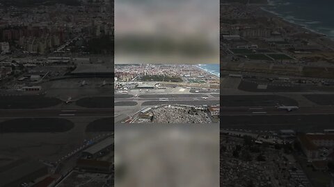 View from above the Gibraltar Airport Terminal