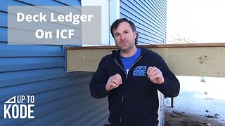 How To Install a Deck Ledger on ICF