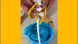 how to tie a rope in a bucket