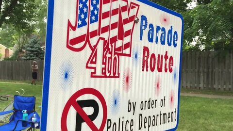 Walking in the 4th of July Parade in Vernon Hills, Illinois