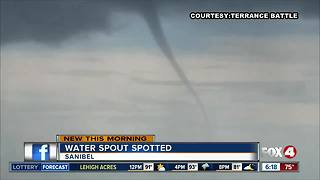 Water spout seen off Sanibel Island