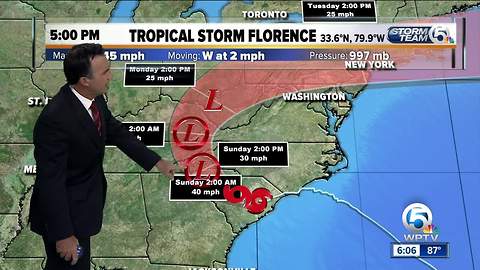 Florence update 9/15/18 - evening report