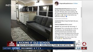 Rays Minor League player living on school bus with girlfriend