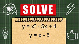 Solving a linear - quadratic system of equations.