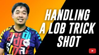 Handling a lob trick shot featuring Fikri fazrin (Eng Subs) #badminton