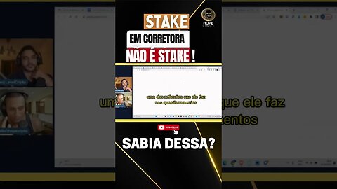 Stake em Exchange (corretora) NÃO É STAKE ! #shorts