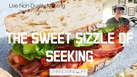 "The Sweet Sizzle of Seeking " - Live Non-Duality Meeting Recorded Tuesday November 8th #nonduality