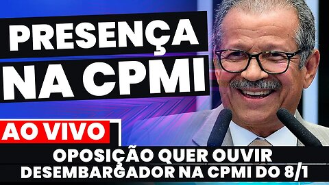 🚨AGORA:Deputados querem OUVIR DESEMBARGADOR Sebastião Coelho NA CPMI D 8/1 WHATSAPP LIVROU BOLSONARO