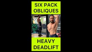 HEAVY DEADLIFT with ABS OBLIQUES #shorts