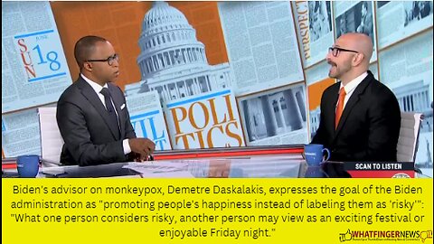 Biden's advisor on monkeypox, Demetre Daskalakis, expresses the goal of the Biden