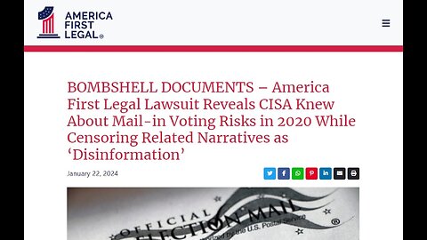 CISA Interfered in the 2020 Presidential Election | Here's the evidence