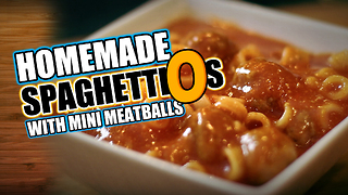 Homemade Spaghetti O's with mini meatballs recipe