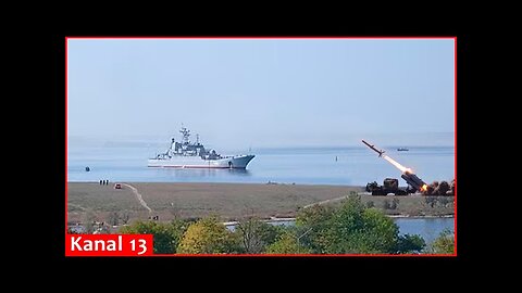 Ukrainian Army hit Russian landing ship Konstantin Olshansky with Neptune missile