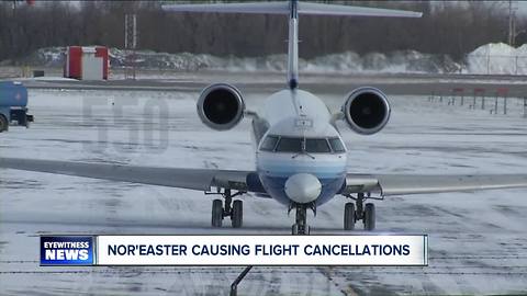 Storm causes flight cancellations