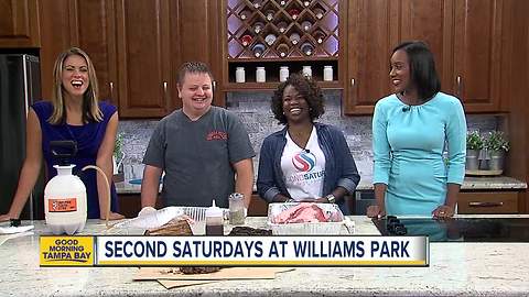 BBQ brisket on food truck menu at Second Saturday at Williams Park today