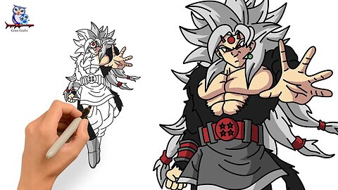 How to Draw Dark Goku Super Saiyan 6 - Ultra Dragon Ball