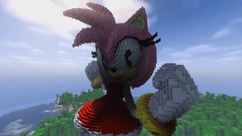 Minecraft Amy Rose Build Schematic - Sonic