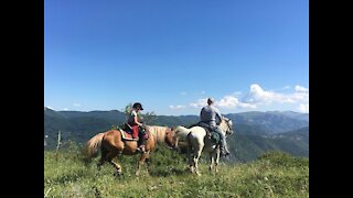 Horse riding in Galicnik, Macedonia