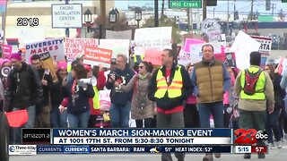 Women's march sign making
