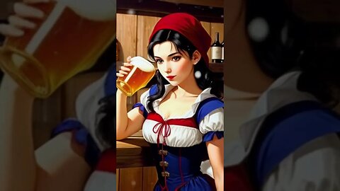 Snow White Drinking Beer #funny #viral #shorts