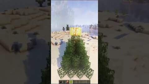 Putting The Tree Up In Minecraft