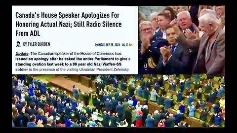 Canada Trudeau Ukraine Zelenskyy Give Nazi Yaroslav Hunka Two Standing Ovations In House Of Commons