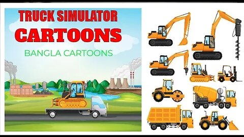 Bangla Cartoon Videos Truck Aur JCB Se Swimming Pool Aur Garden Banaye ! Kids Fun ! part 2